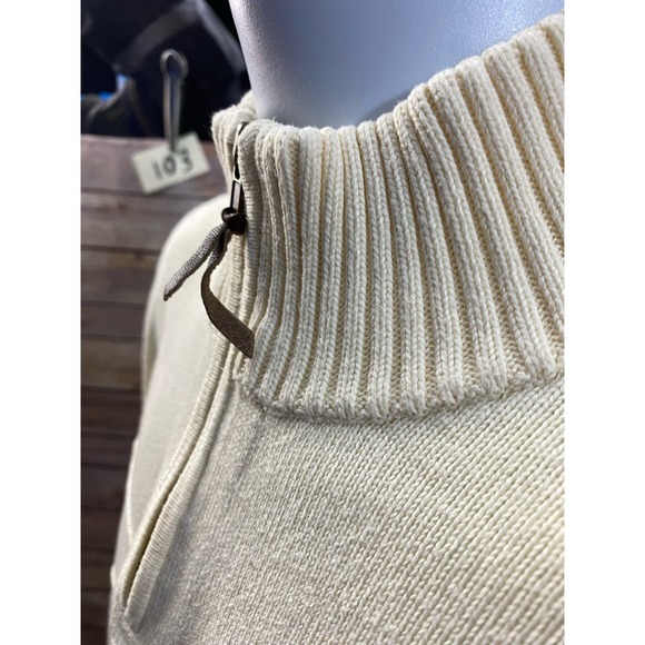 Pendleton Vintage heavy Knit Sweater Made in Japan Cream Beige XL - Picture 7 of 13